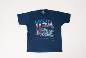 USA '94 "Soccer In America" Vintage Upcycled Tee / Navy
